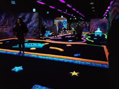 CaliGlo Indoor Entertainment mini golf course in Elk Grove, California