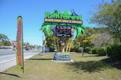 Rainforest Black Light Golf & Arcade mini golf course in Panama City Beach, Florida