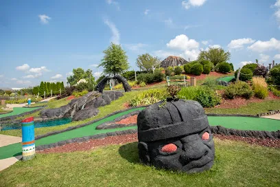 Volcano Falls Adventure Park mini golf course in Loves Park, Illinois