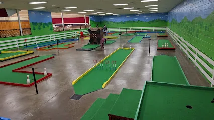 Colonial Lanes mini golf course in Iowa City, Iowa
