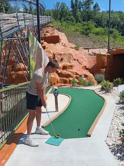 Jurassic Tymes Mini Golf (Goats on the Roof) mini golf course in Pigeon Forge, Tennessee