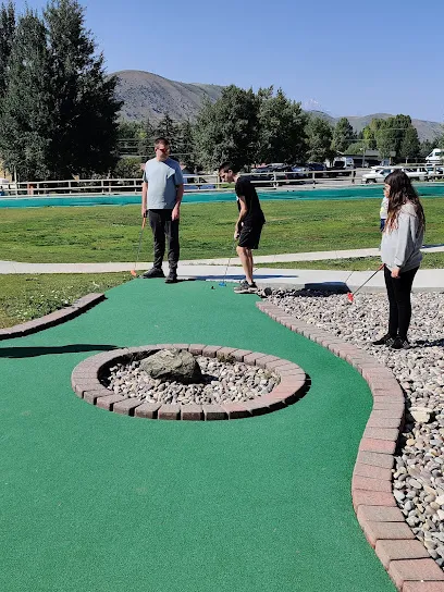 Mini Golf at Snow King Mountain mini golf course in Jackson, Wyoming
